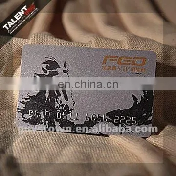 custom Stamping Laser Gold VIP Business hard Plastic Card