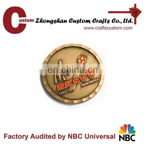 Souvenir custom gold Medal with ribbon for sale