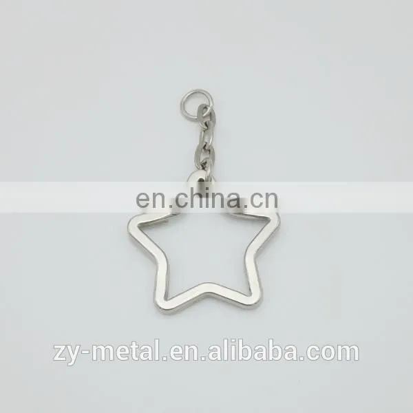 Fashion pentagram metal key ring,custom key ring