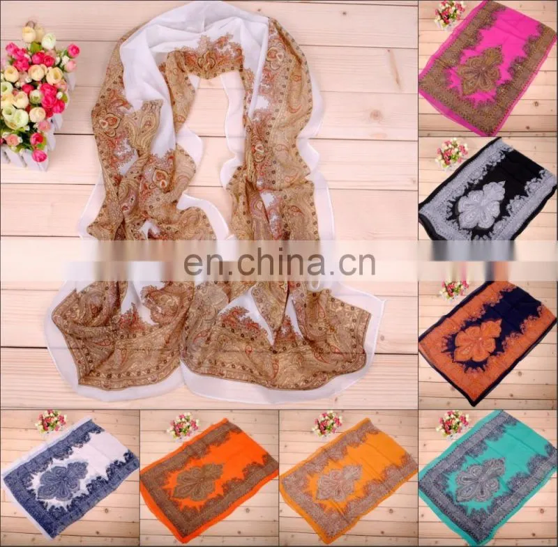China Manufacture Alibaba Fashion Chiffon Scarf Wholesale