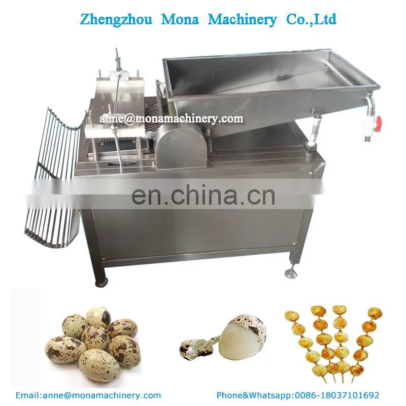 Boiled quail egg shell peeler in the spiced quail egg product processing line