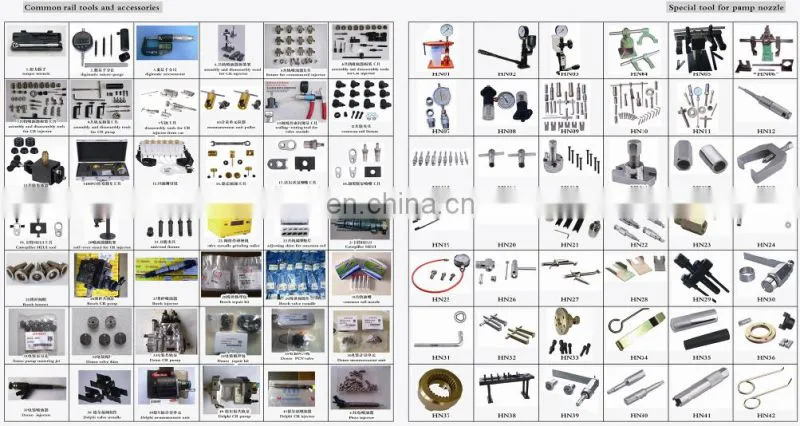 12pcs Common rail injector clamps with accessories