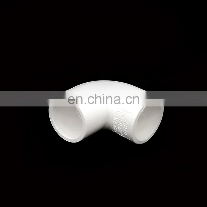 ASTM SCH80 UPVC 90 degree elbow white color, 1/2" UPVC pipe fitting elbow for water supply