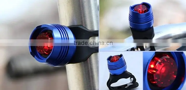 Outdoor aluminum alloy and silicone led mountain bike light