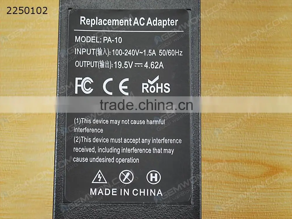 High Copy Laptop AC Power adapter for DELL 19.5V 4.62A 7.5*0.7*5.0mm 90W