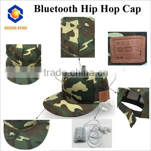 Bluetooth Baseball cap spring and summer outdoor leisure hip hop cap Bluetooth flat-brimmed hat