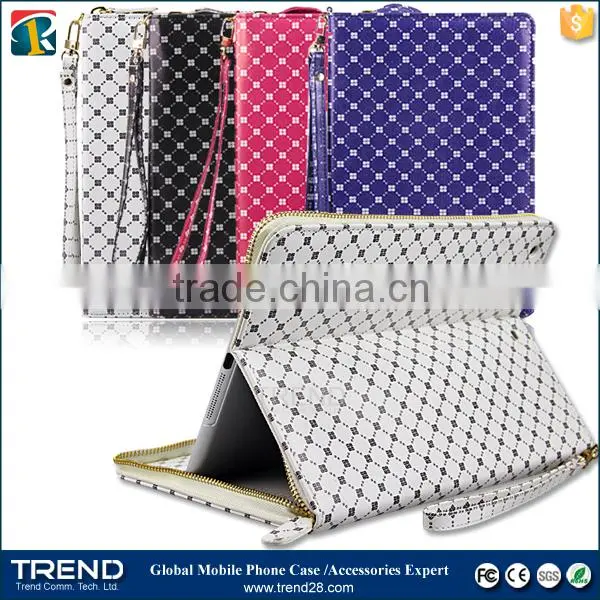 alibaba express protective zipper leather case for ipad air