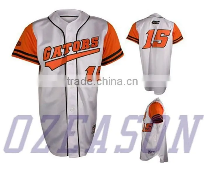 fashionable baseball jersey embroidered pattern and logo t-shirts for men/women training