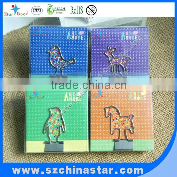 Cute smile shape PVC with metal paper clip