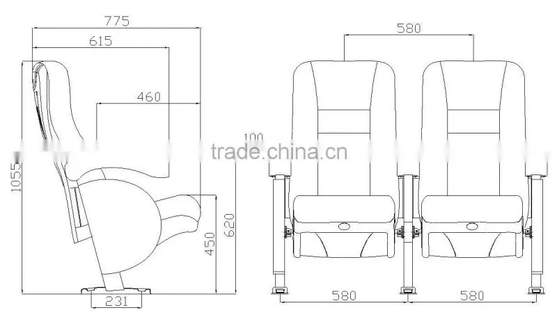 New design cinema chair auditorium seat theater system