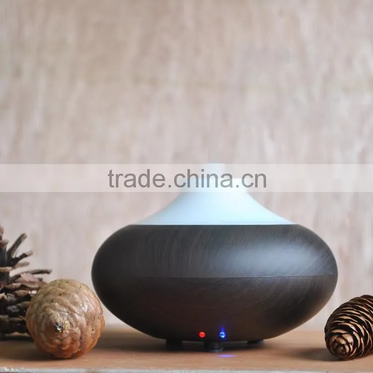 Ultrasonic Aroma Essential Oil Diffuser dark wood grain