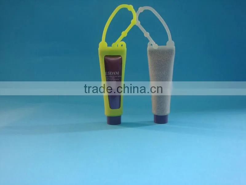 20ml 30ml animal silicone hand sanitizer holder in monkey shape,cute mini shampoo bottle with silicone case