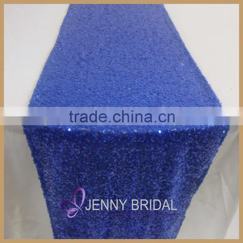 TR064#8 christmas decor royal blue sequin wholesale cheap table runners