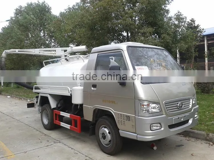 2015 Low price FOTON sewage tank for sale,4x2 sewage suction tanker truck