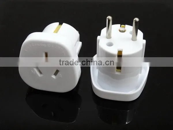 SAA Approved 16A 250V Schuko Germany EU Type C Type F to AU/Australia/Argentina/New-zealand/ Type I plug travel adapter