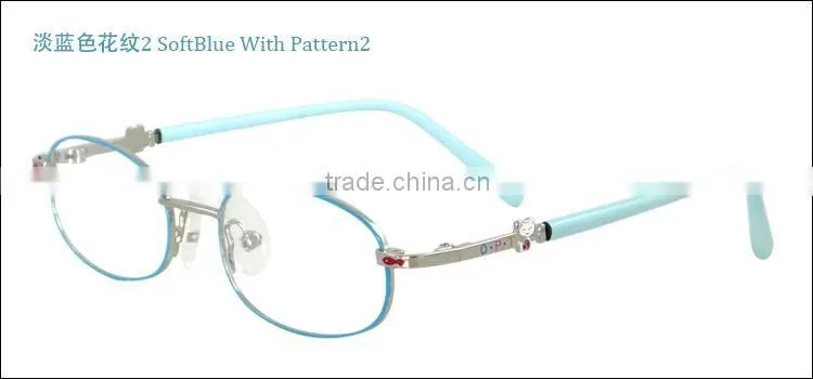 Classic design cheap but high quality full rim metal kids cartoon eyeglasses optical frames