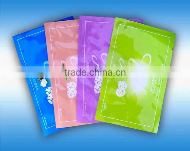 Colourful Designed aluminum foil facial mask soft plastic bag/clear plastic bag