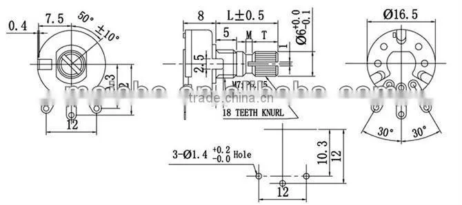 RC171 4W carbon potentiomete