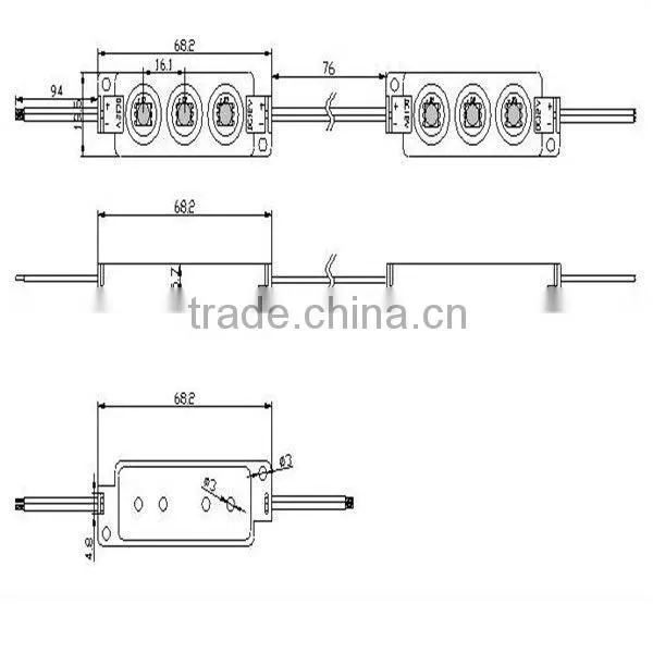 Cheapest products outdoor waterproof high brightness p10 led module dual 5630 led module