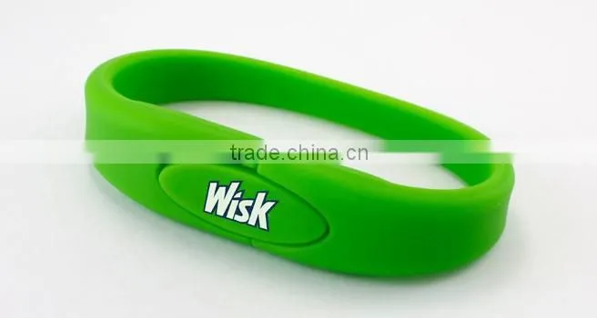 Promotional wristband usb flash drive logo printing