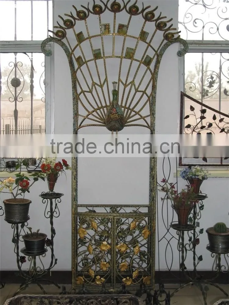 Wrought Iron Flower Shelf Plant Stands Garden Metal Flower Stand