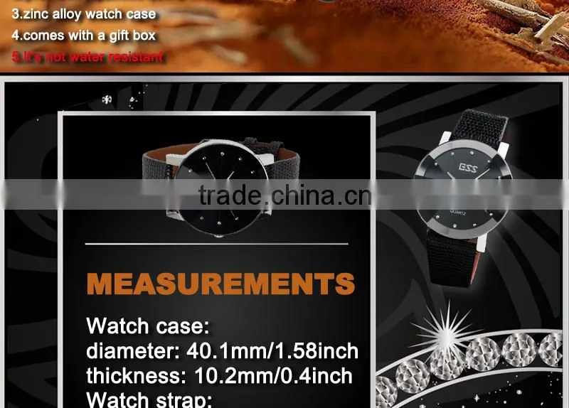 WM020 New Mens Unisex Black Dial Classic Value Leather Band Fashion Quartz Wrist Watch