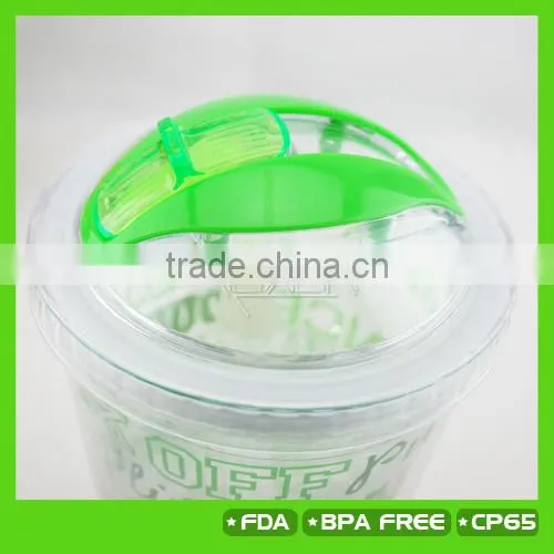 16oz double wall plastic tumbler with dome lid and straw ,NEW PRODUCT