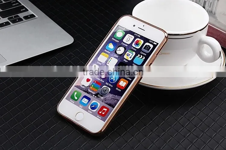 Luxury Clear Electroplating TPU Silicone Gel Soft Case For Apple iPhone 6S / iPhone 6S Plus