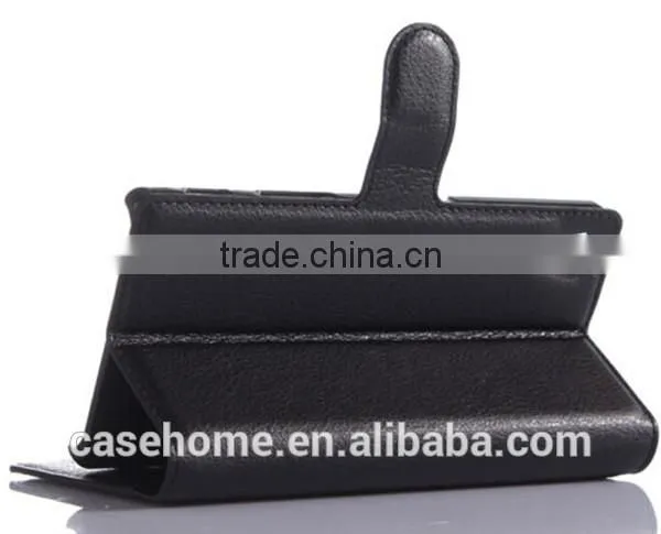 4.6" Mobile Phone Flip Wallet Leather Case for Sony Xperia Z5 Compact Premium