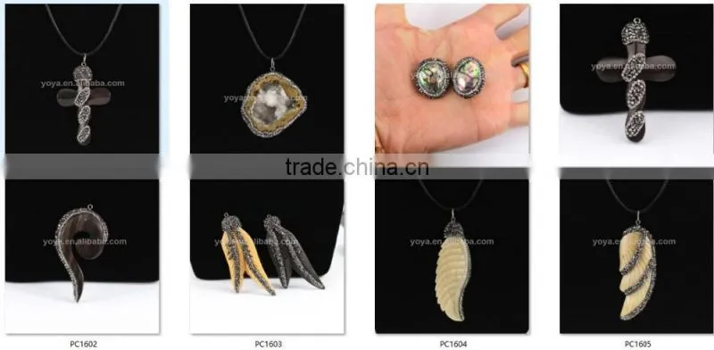 JF6931 New Hand Carved Natural Cream Bone Crescent Pendants,Ivory Moon Pendants