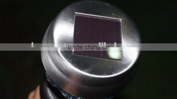 New LED insert light solar lamp stainless steel garden solar