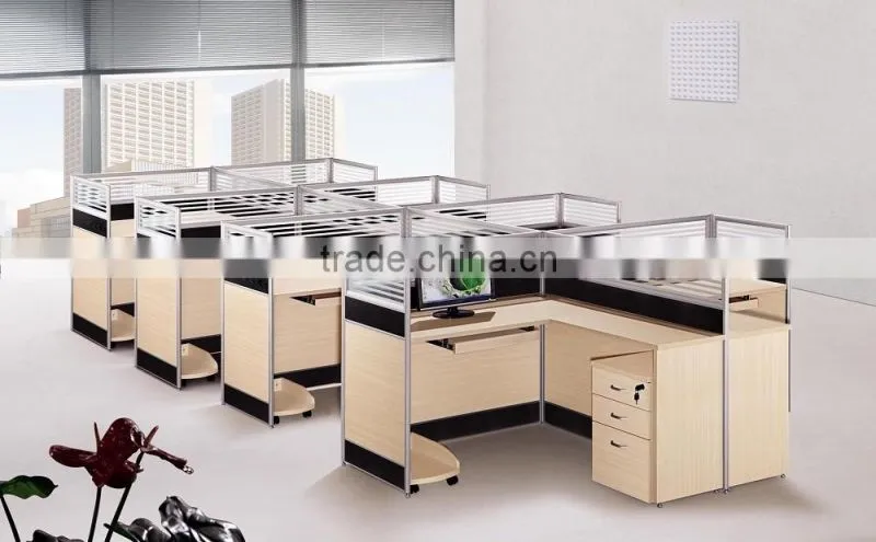 online designer furniture table modern wooden used office room dividers(SZ-WST686)