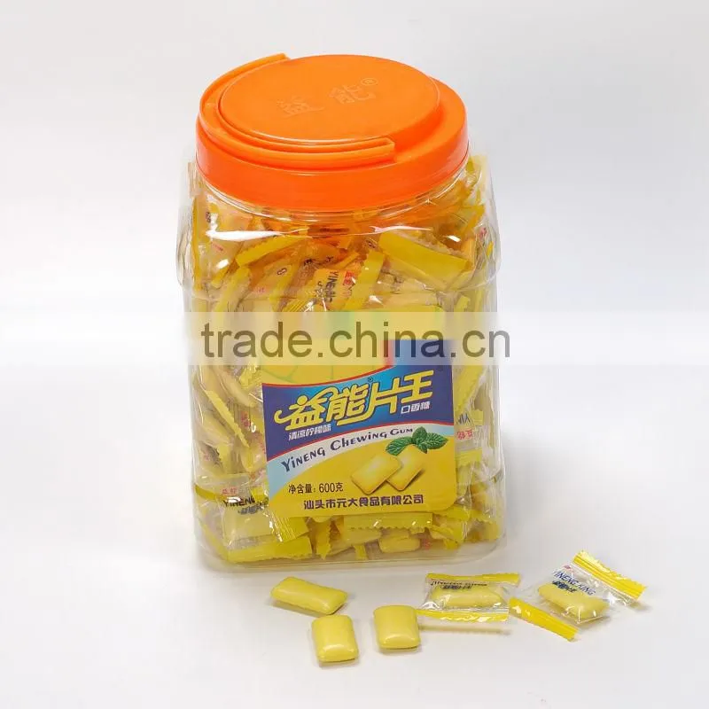 Yineng lemon flavor chewing gum candies/candy