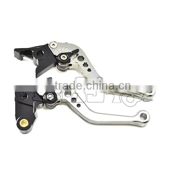 BJ-LS-002 CNC Gray universal motorcycle brake levers for ZX9R ZX10R