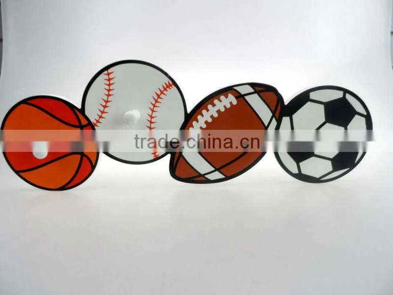 MDF ball sports theme wood hanger hook