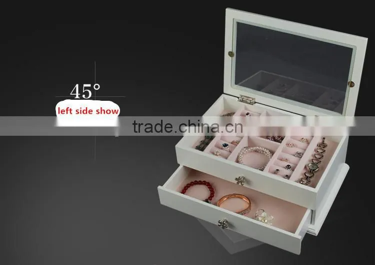 high quality accessories gift saving wooden box with pull grid varning custom logo