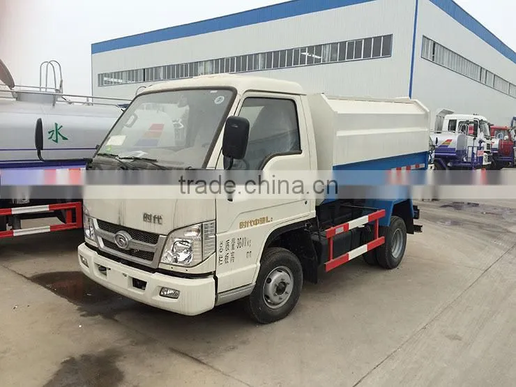 2 t Garbage Truck, 2 ton bucket side lifter garbage truck, 2 m3 hydraulic lifter garbage truck