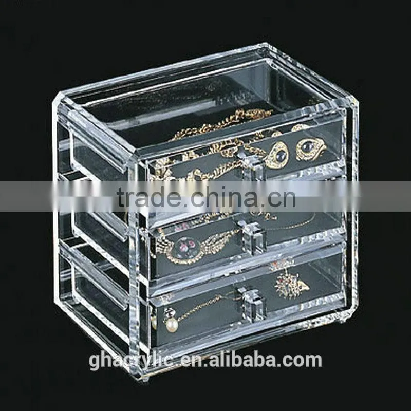 Multi drawers design clear acrylic storage box,acrylic storage box