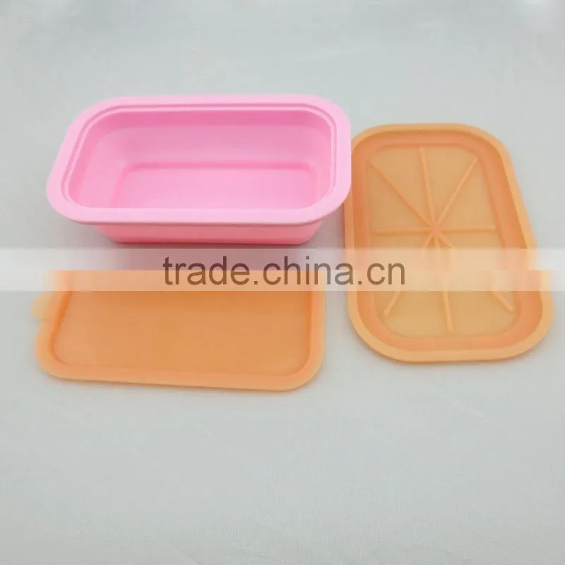 Food-grade Silicone Lunch Box With Custome Logo Eco-friendly Custome Silicone Bowl Dongguan SGS Approve Silicone Bowl