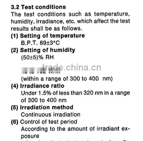 JASO M346 Standard Xenon Lamp Weather Resistance Tester Chamber
