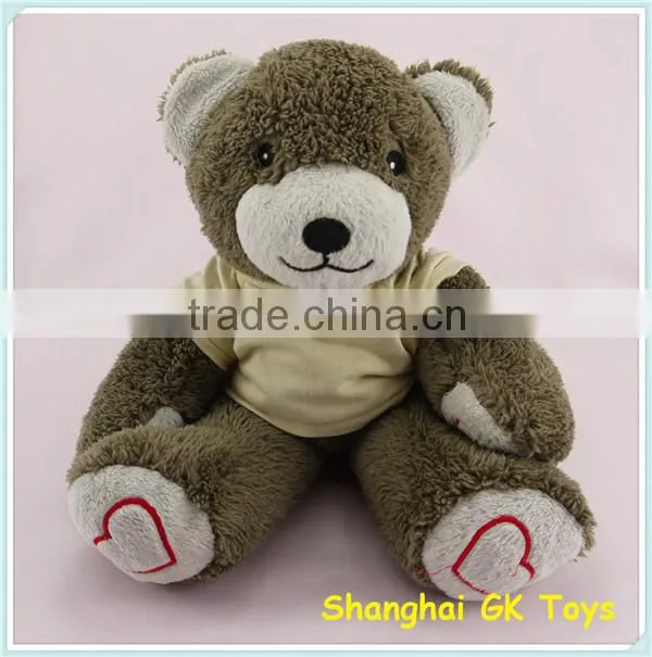 Plush Teddy Bear With Embroidered Shape
