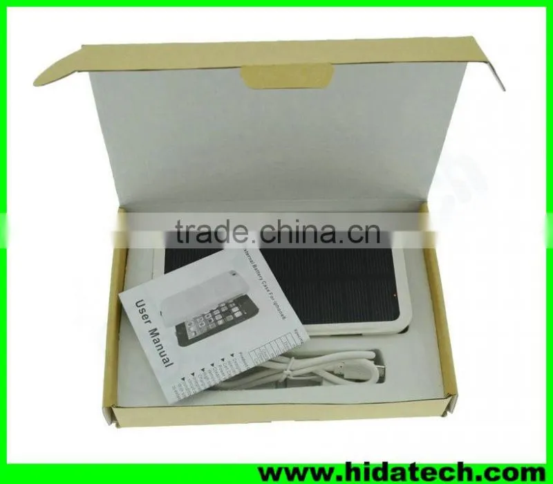 3200mah solar mobile charger phone case for iPhone 6 power bank