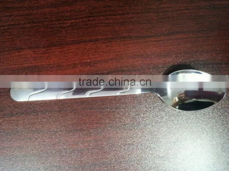 ladder style stainless steel dinner spoon made by jieyang factory