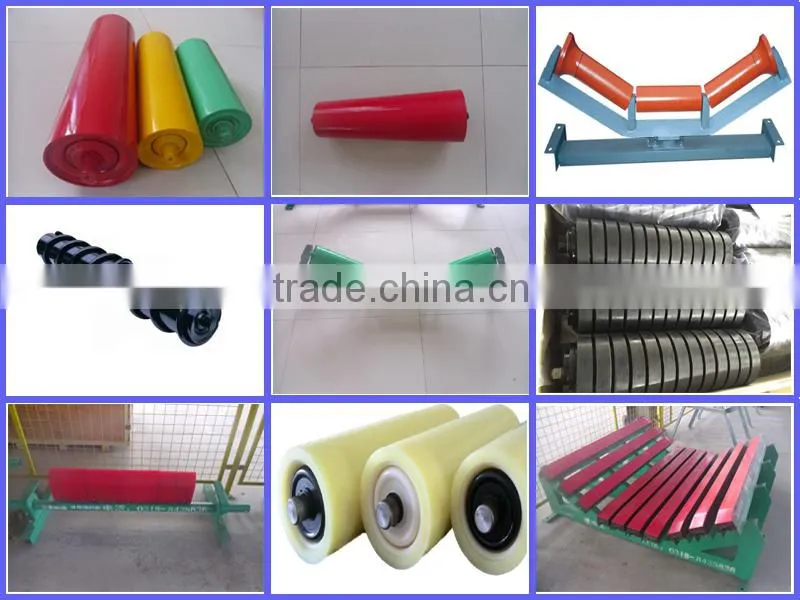 Three Roll Troughing Conveyor Idler Roller For Conveying Bulk Materials