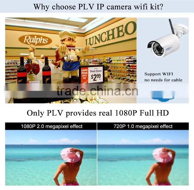 hot on sale outdoor 4ch 1080p full hd wifi wireless ip camera wifi nvr kit