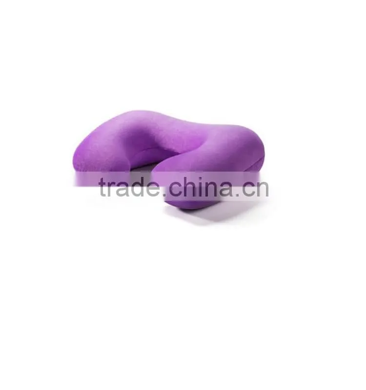Wholesale promotion camping pvc travel flocked inflatable pillow