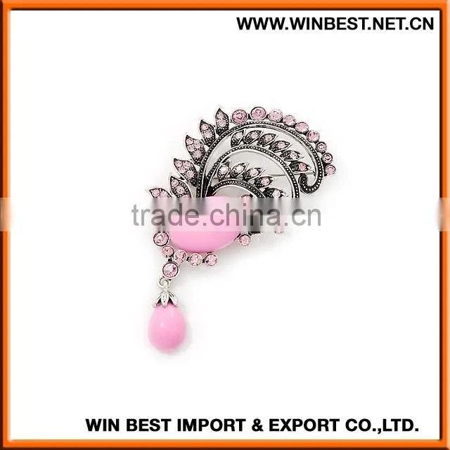 High quality rhinestone and pearl brooch, fancy brooch pin, star shape brooch