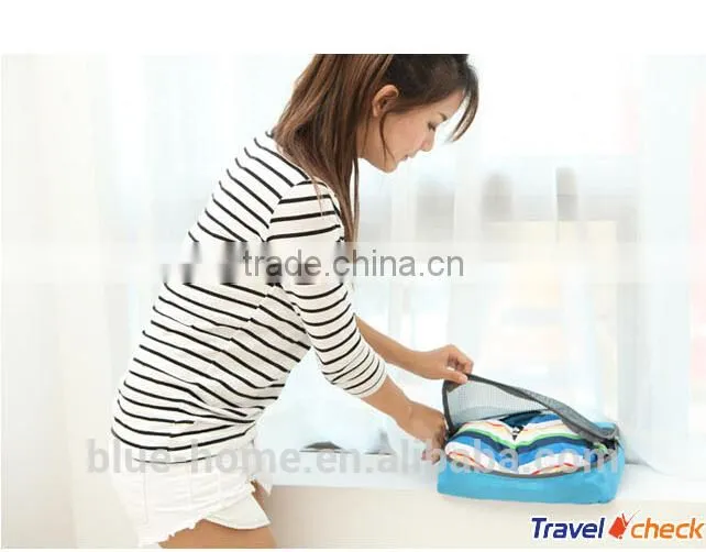 Hot new design portable zipper tote trip clothing storage bags Large size foldable net pouch