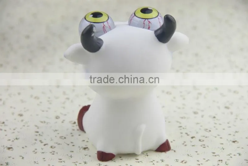 soft pvc vinyl eyes pop out animal toys ,eye pop squeeze toy