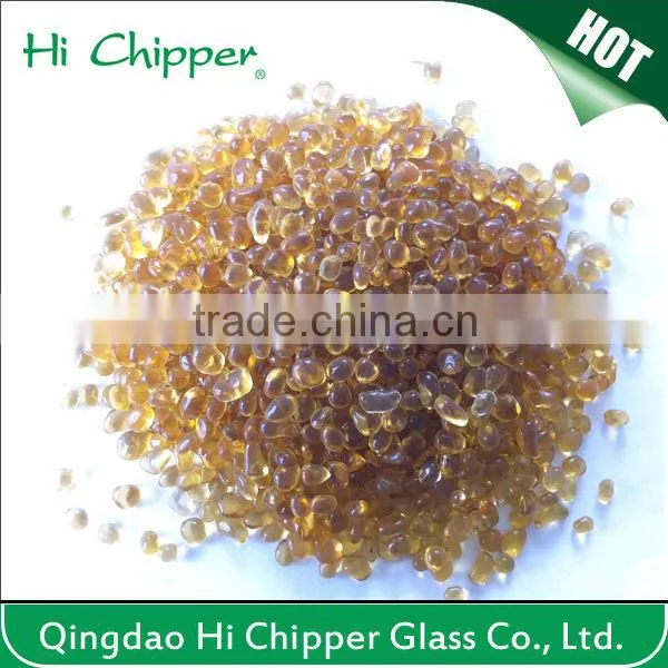 fire colored glass beads and rocks for fireplace decoration
